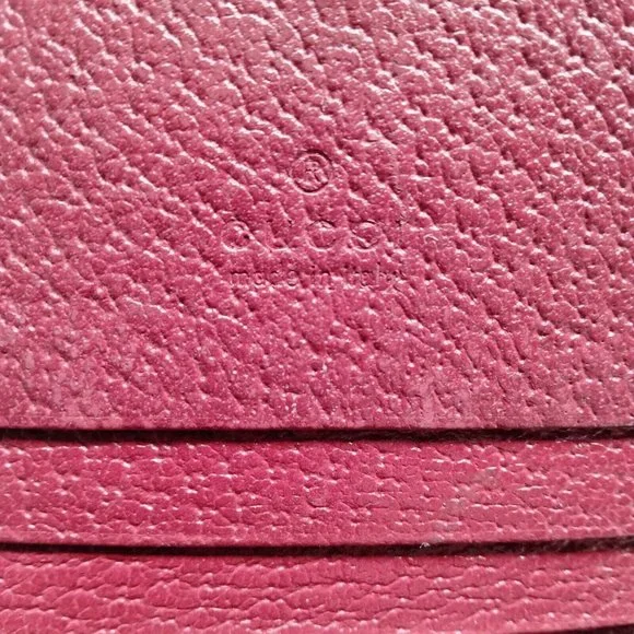 100% Authentic Gucci GG Ophidia Bifold Red Leather Leather - Picture 9 of 9